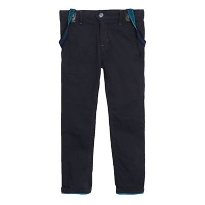 Baker by Ted Baker Boys' navy textured trousers and braces set